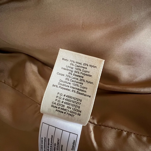 Babaton Wool & Cashmere Camel Coat Medium - knee length - Picture 4 of 6